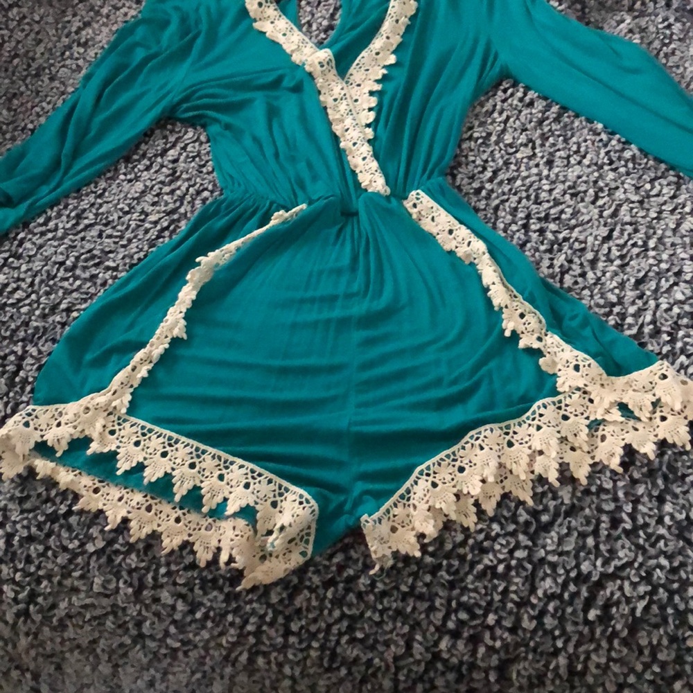 Blue/green jumper, very comfy and cute!! - Picture 3 of 5
